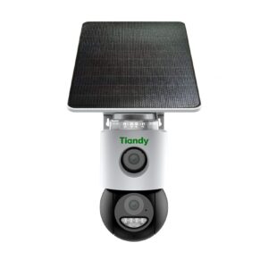 Kamer 4G me panel diellor / 2x3MP / 4mm / 30m / Mic / Boks / Sirene + Drita / Tiandy