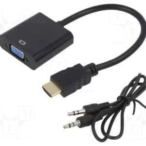 Adaptor / HDMI Mashkull + Audio - VGA Femer / Mix